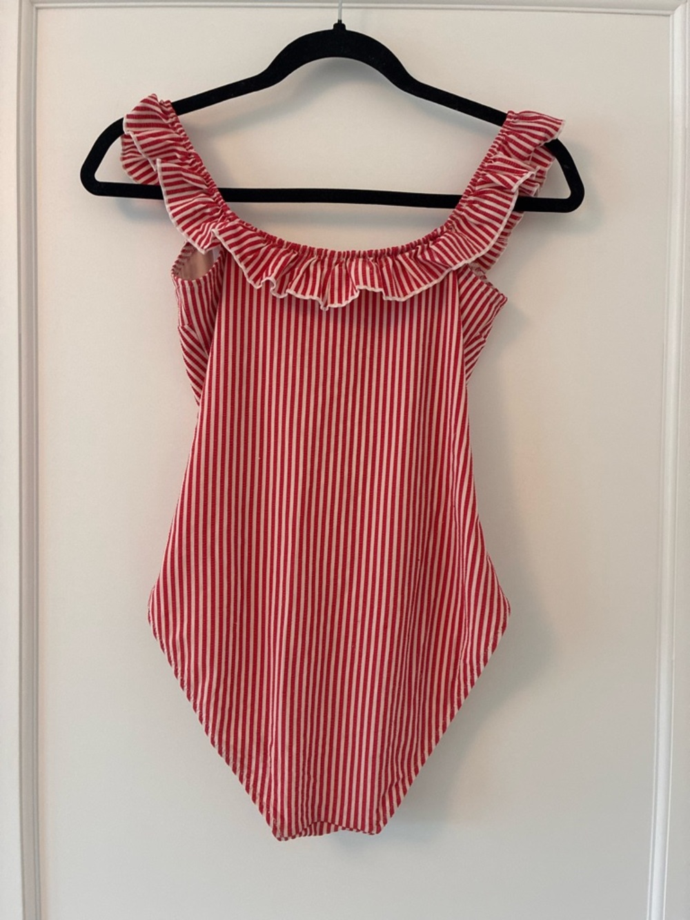 SOLID & STRIPED Red and White Striped One-Piece Swimsuit - Picture 3 of 3
